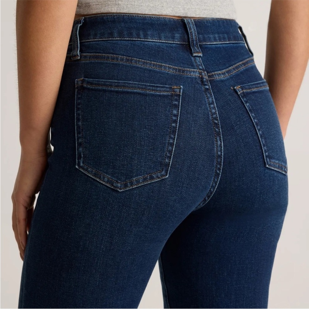 Quince Dark Blue Stretch High Rise
Straight Women's Jeans - Picture 4 of 7